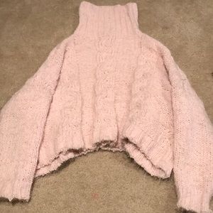 Light pink turtleneck sweater